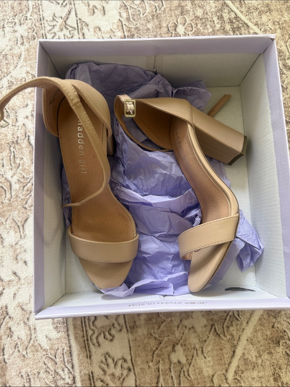 Madden Girl Taupe/Nude Block Heel Sandals